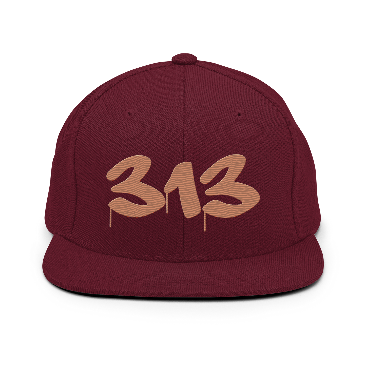 Detroit '313' Vintage Snapback (Tag Font) | Copper