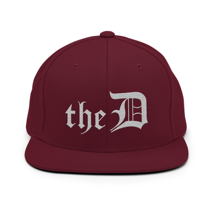 Detroit 'The D' Vintage Snapback | Platinum