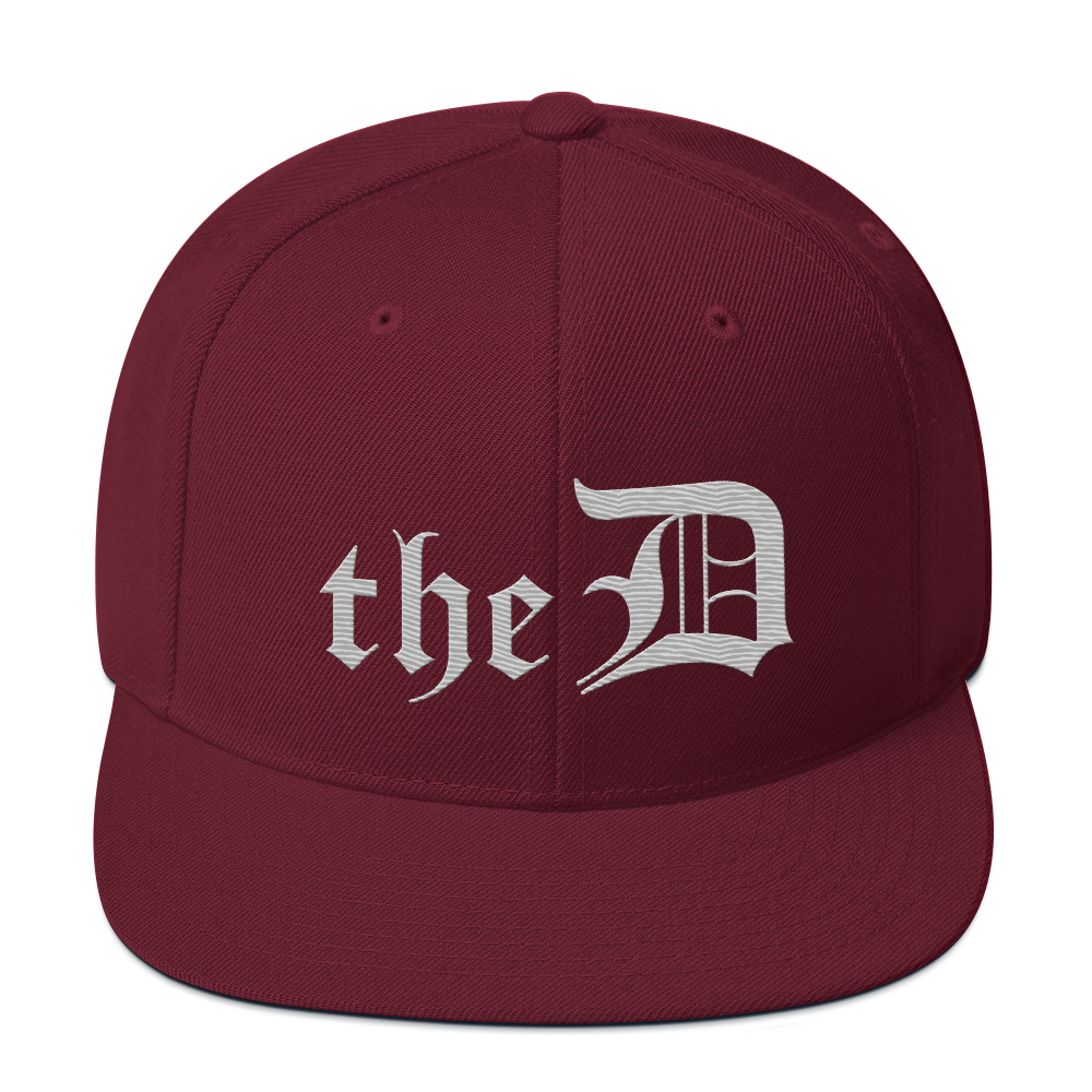 Detroit 'The D' Vintage Snapback | Platinum