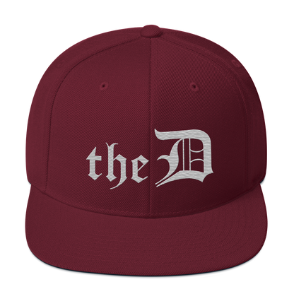 Detroit 'The D' Vintage Snapback | Platinum