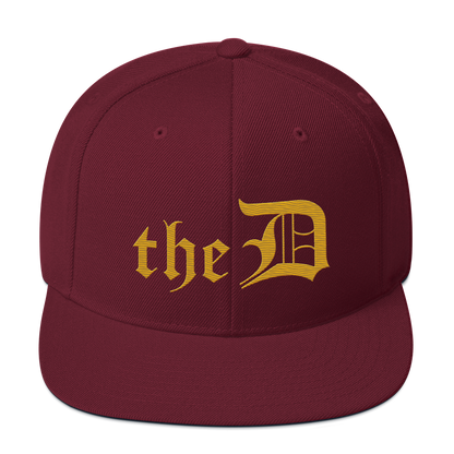 Detroit 'The D' Vintage Snapback | Gold