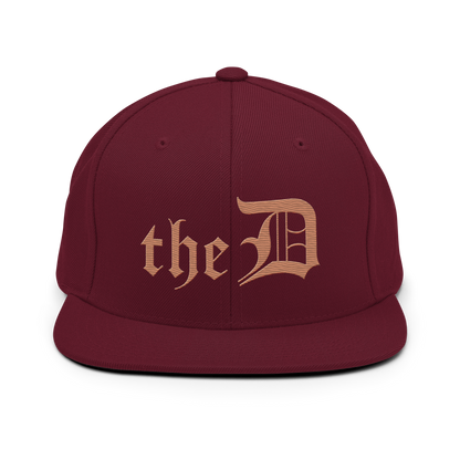 Detroit 'The D' Vintage Snapback | Copper