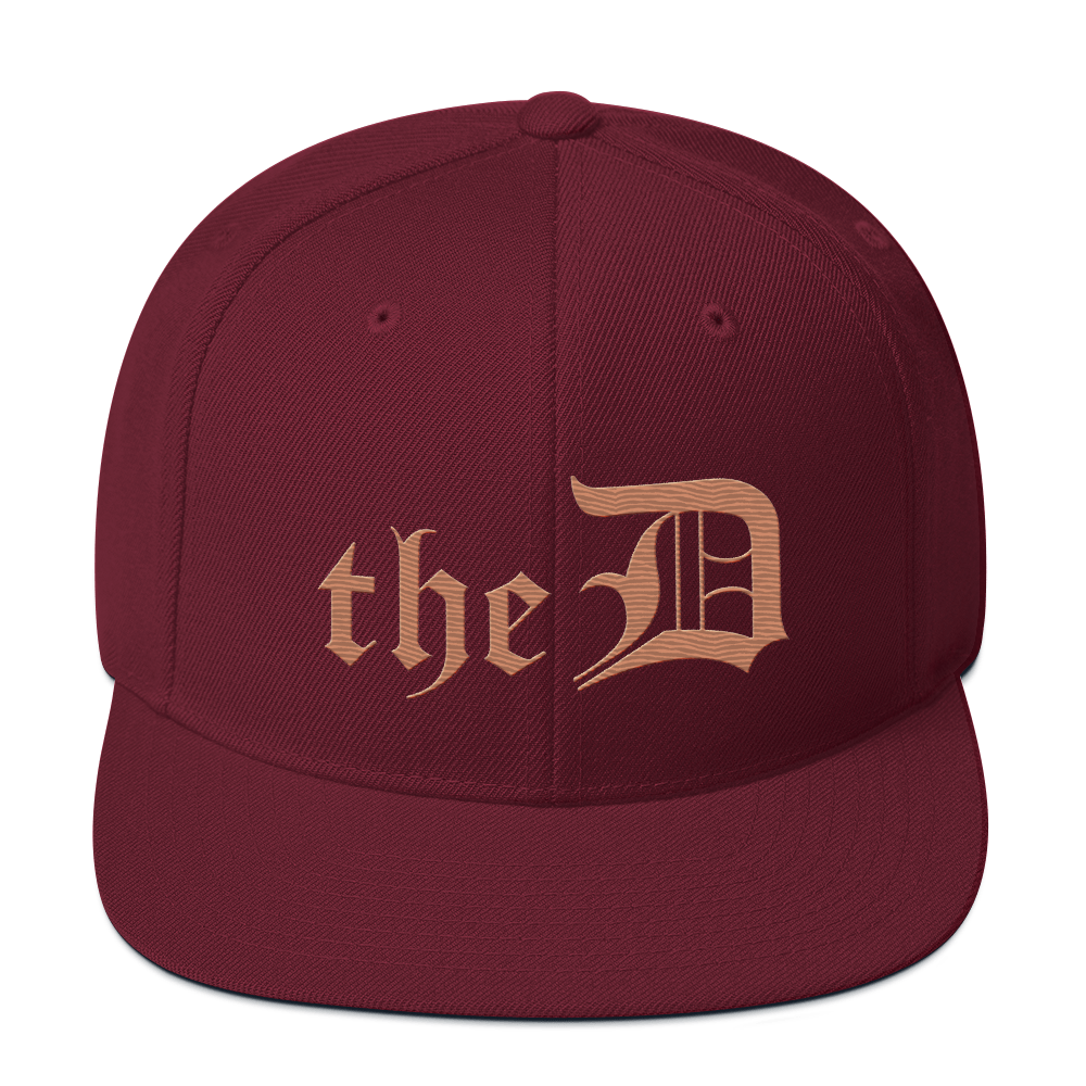 Detroit 'The D' Vintage Snapback | Copper