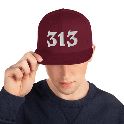 Detroit '313' Vintage Snapback (Angry Font)