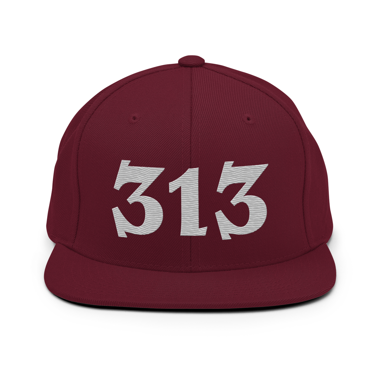 Detroit '313' Vintage Snapback (Angry Font) | Platinum