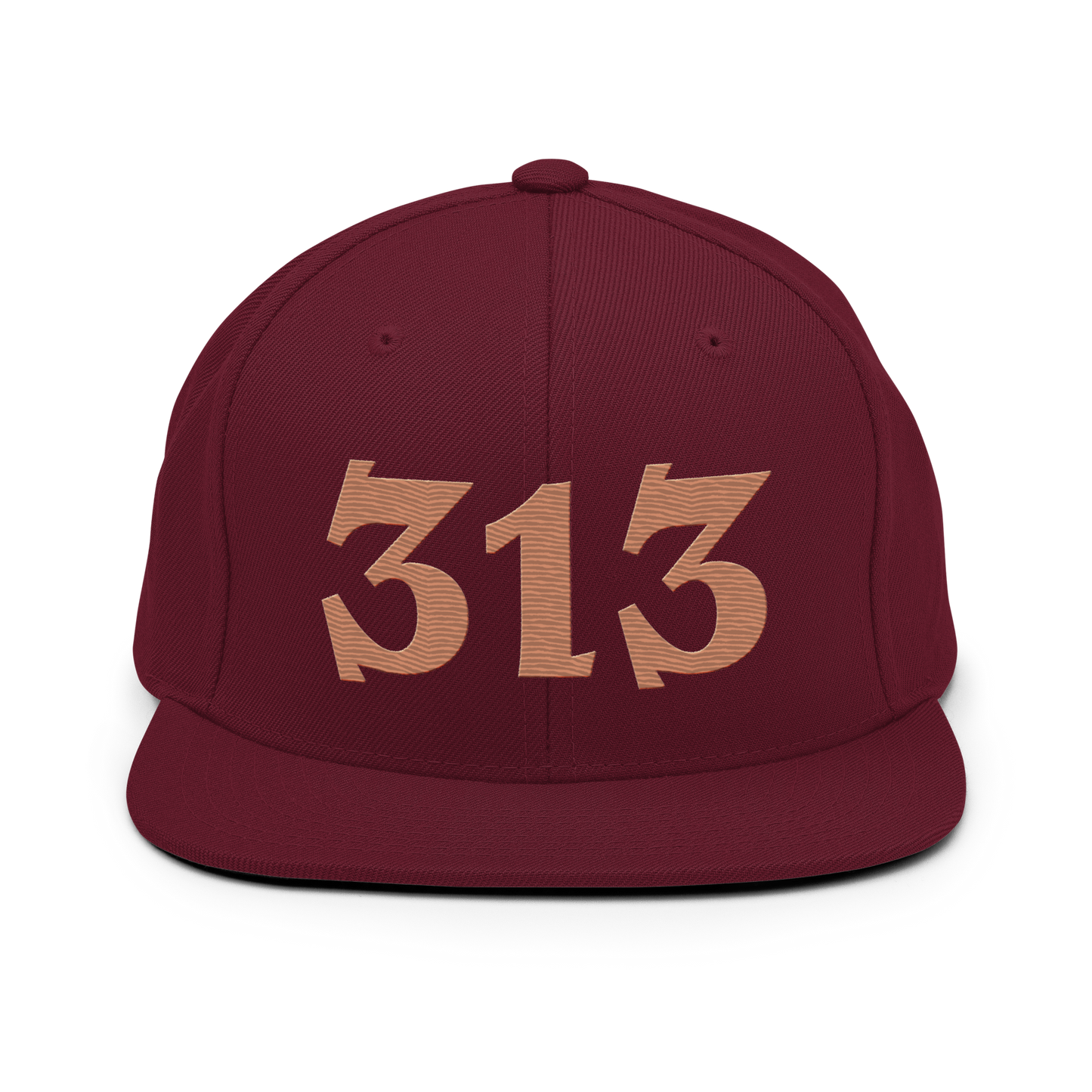 Detroit '313' Vintage Snapback (Angry Font) | Copper