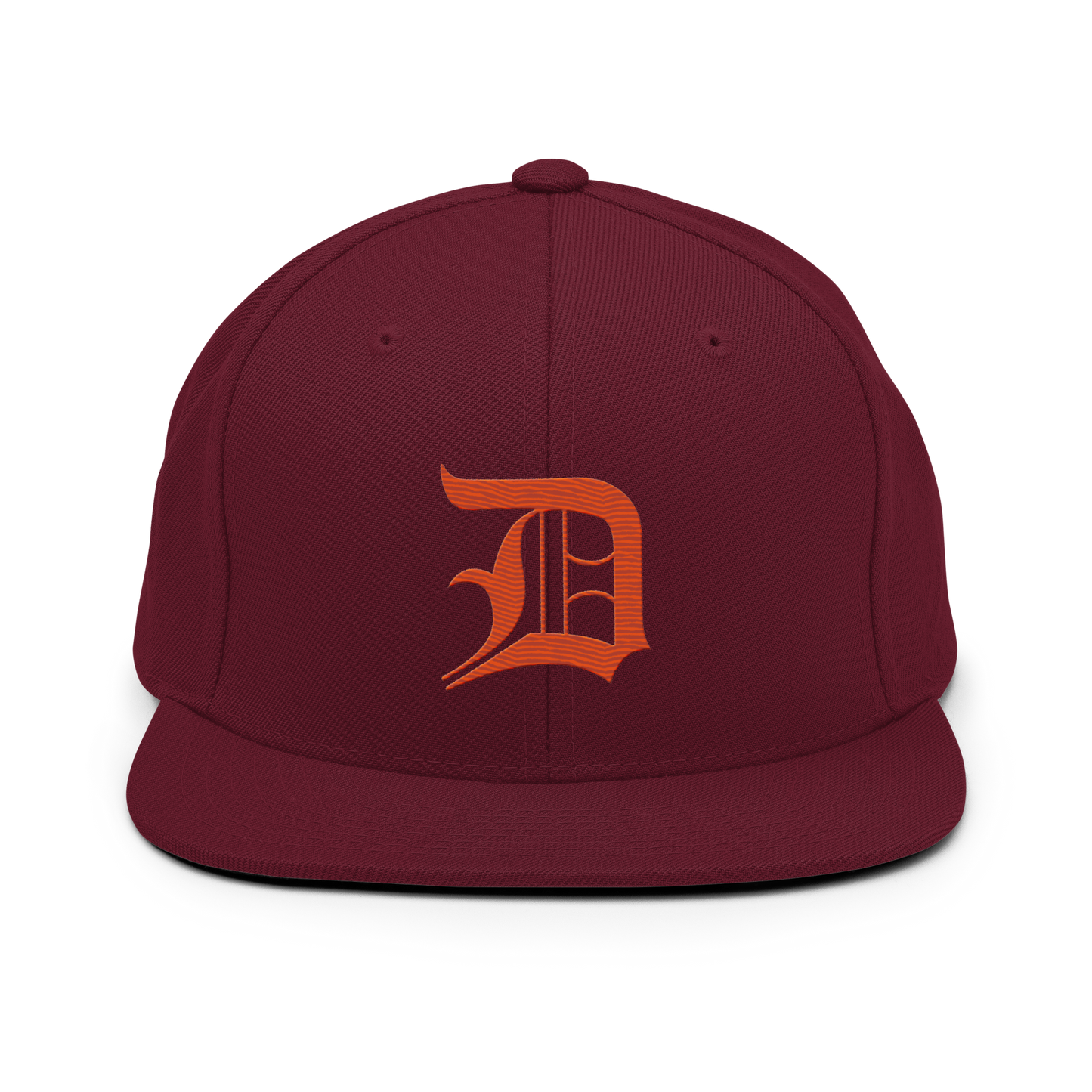 Detroit 'Old English D' Vintage Snapback (Maple Leaf Orange)