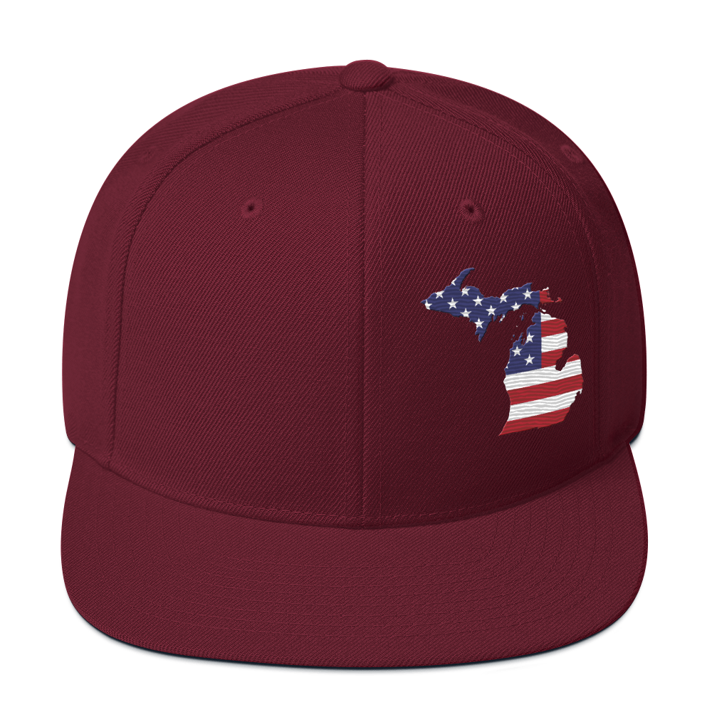 Michigan Vintage Snapback | Patriotic Outline