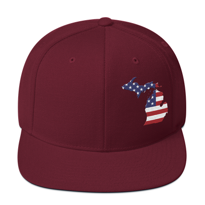 Michigan Vintage Snapback | Patriotic Outline