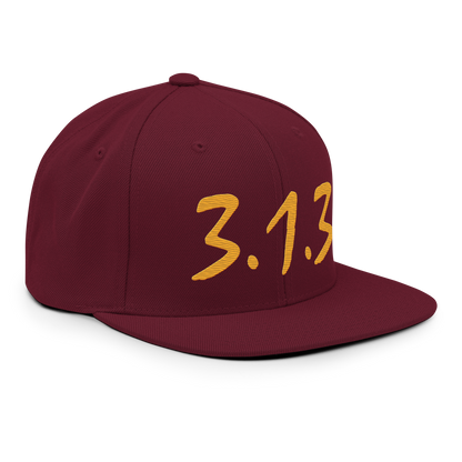 Detroit '313 Vintage Snapback (Gold Compton Font)