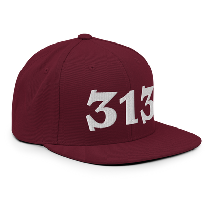 Detroit '313' Vintage Snapback (Angry Font)