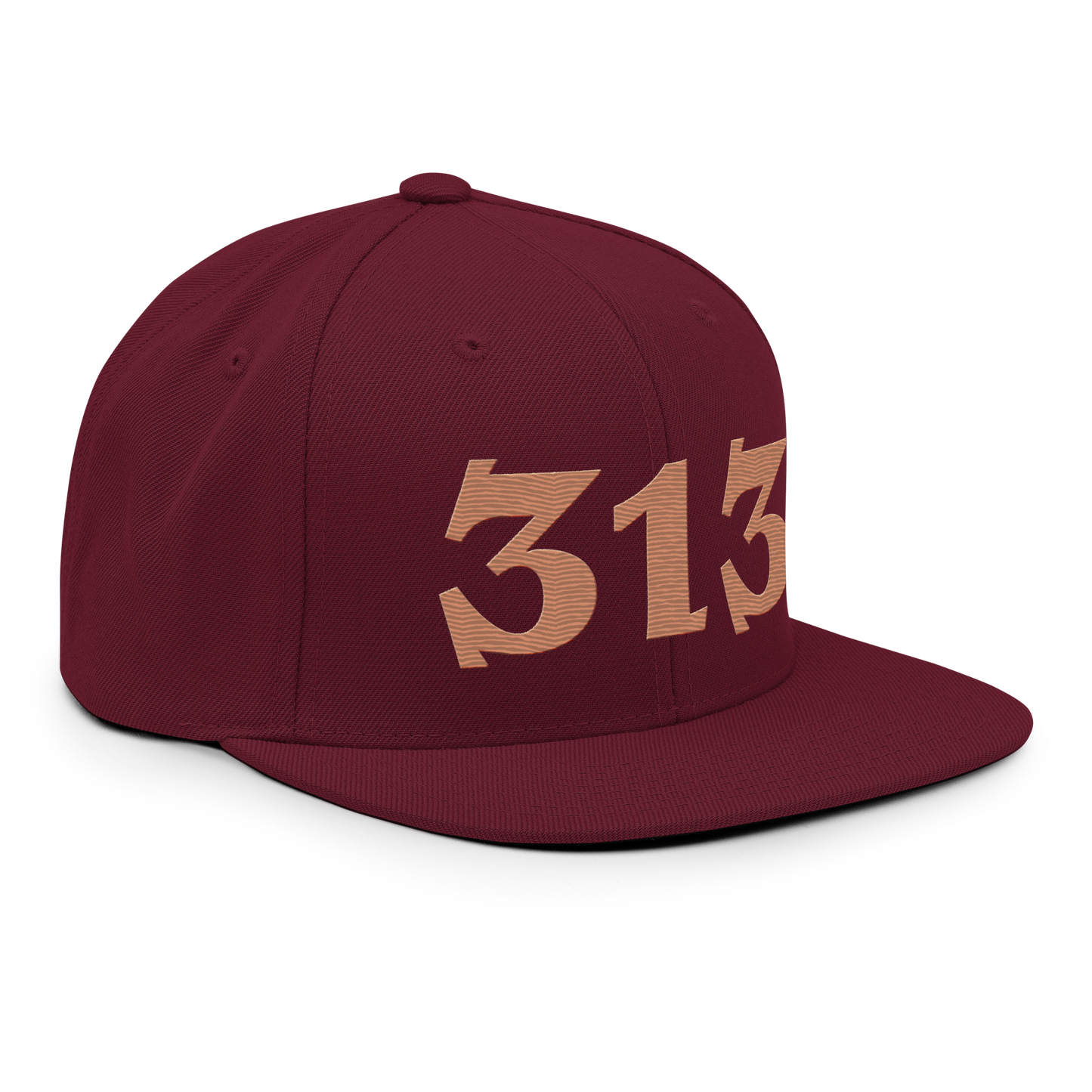 Detroit '313' Vintage Snapback (Angry Font) | Copper