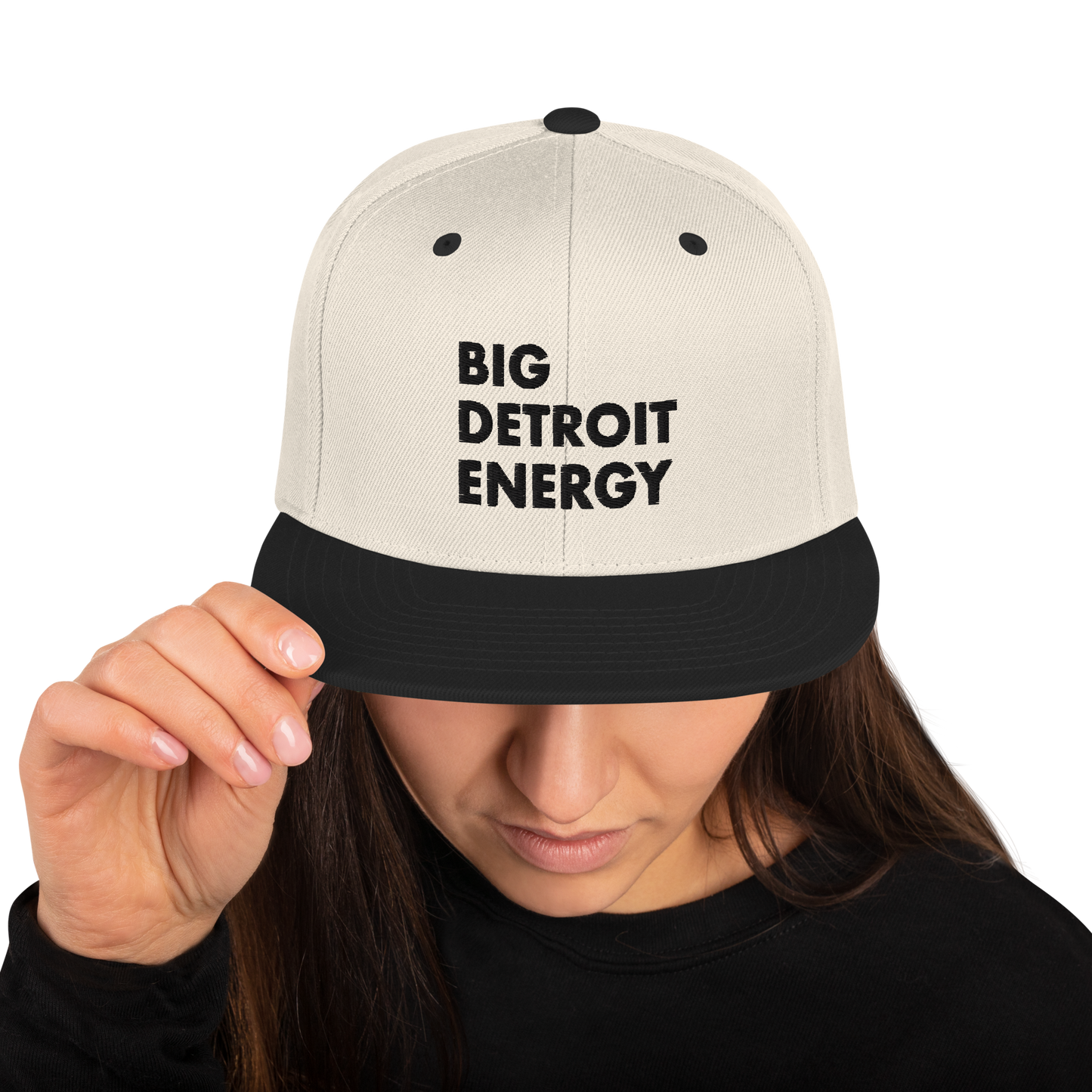 'Big Detroit Energy' Vintage Snapback (Black Emb.)