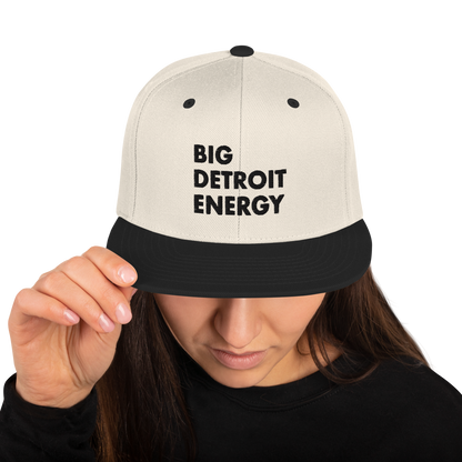 'Big Detroit Energy' Vintage Snapback (Black Emb.)