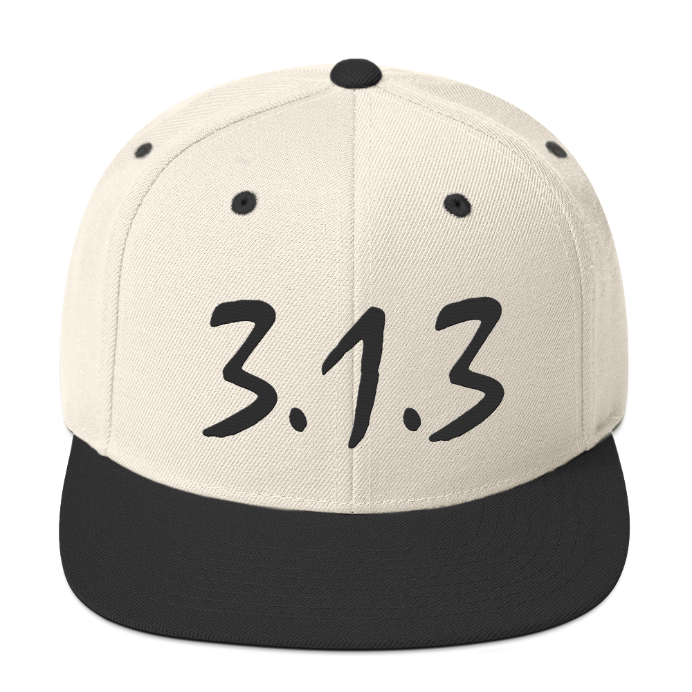 Detroit '313 Vintage Snapback (Black Compton Font)