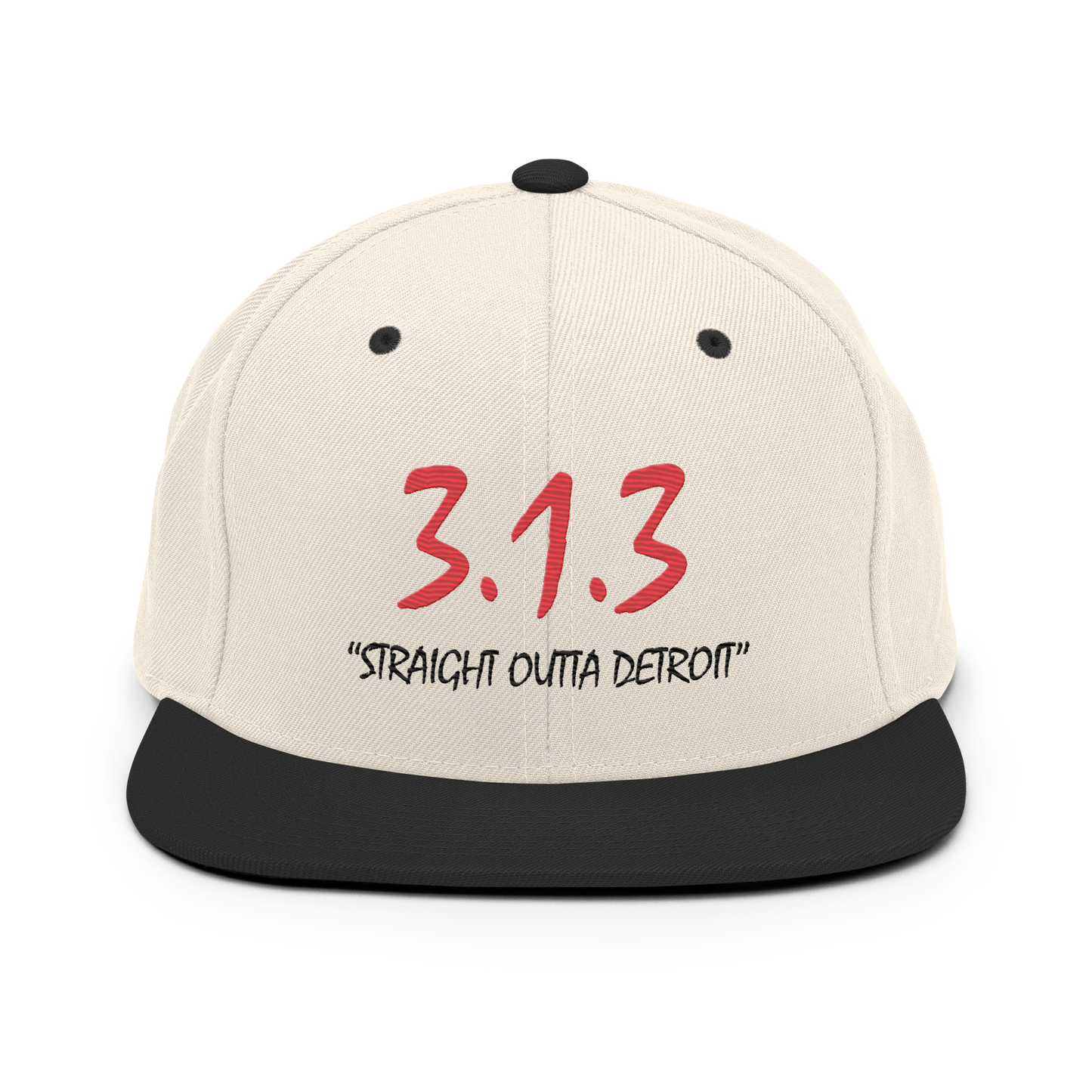 '313 Straight Outta Detroit' Vintage Snapback | 6-Panel