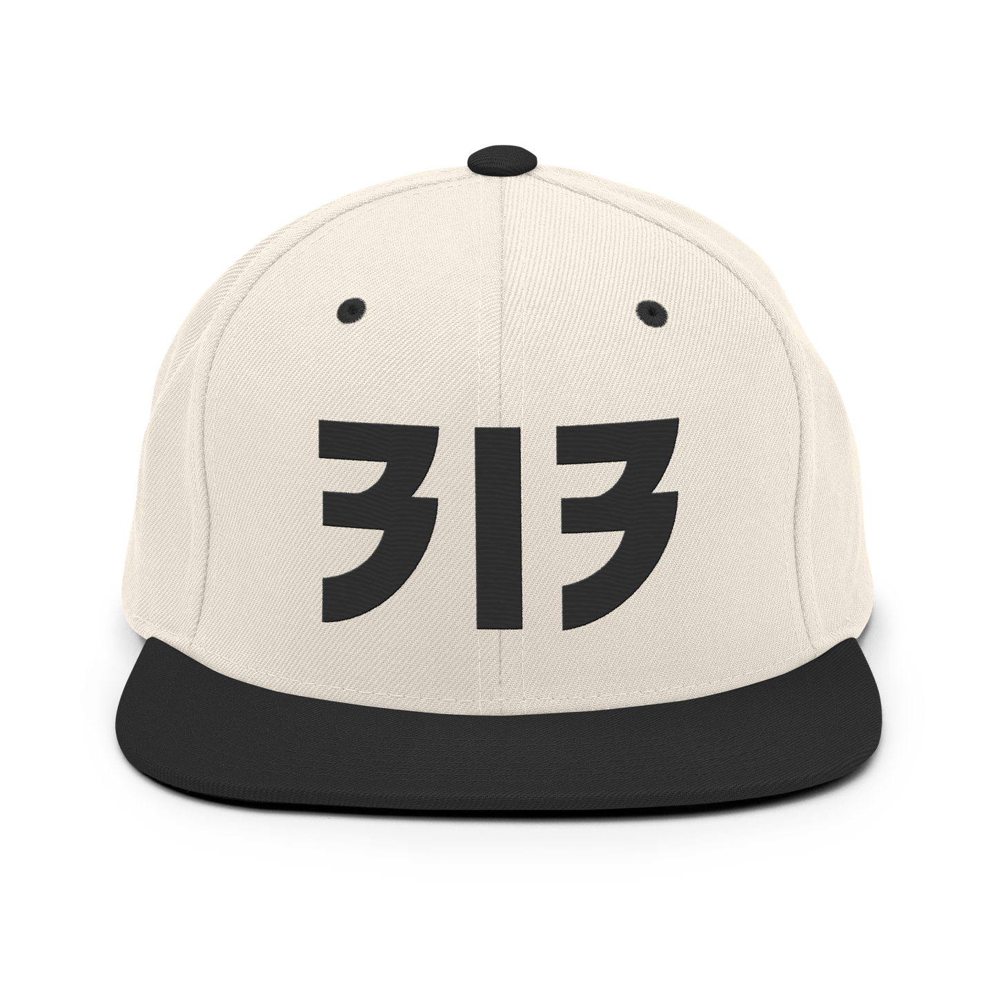 Detroit '313' Vintage Snapback (Glam Rock Font) | Black