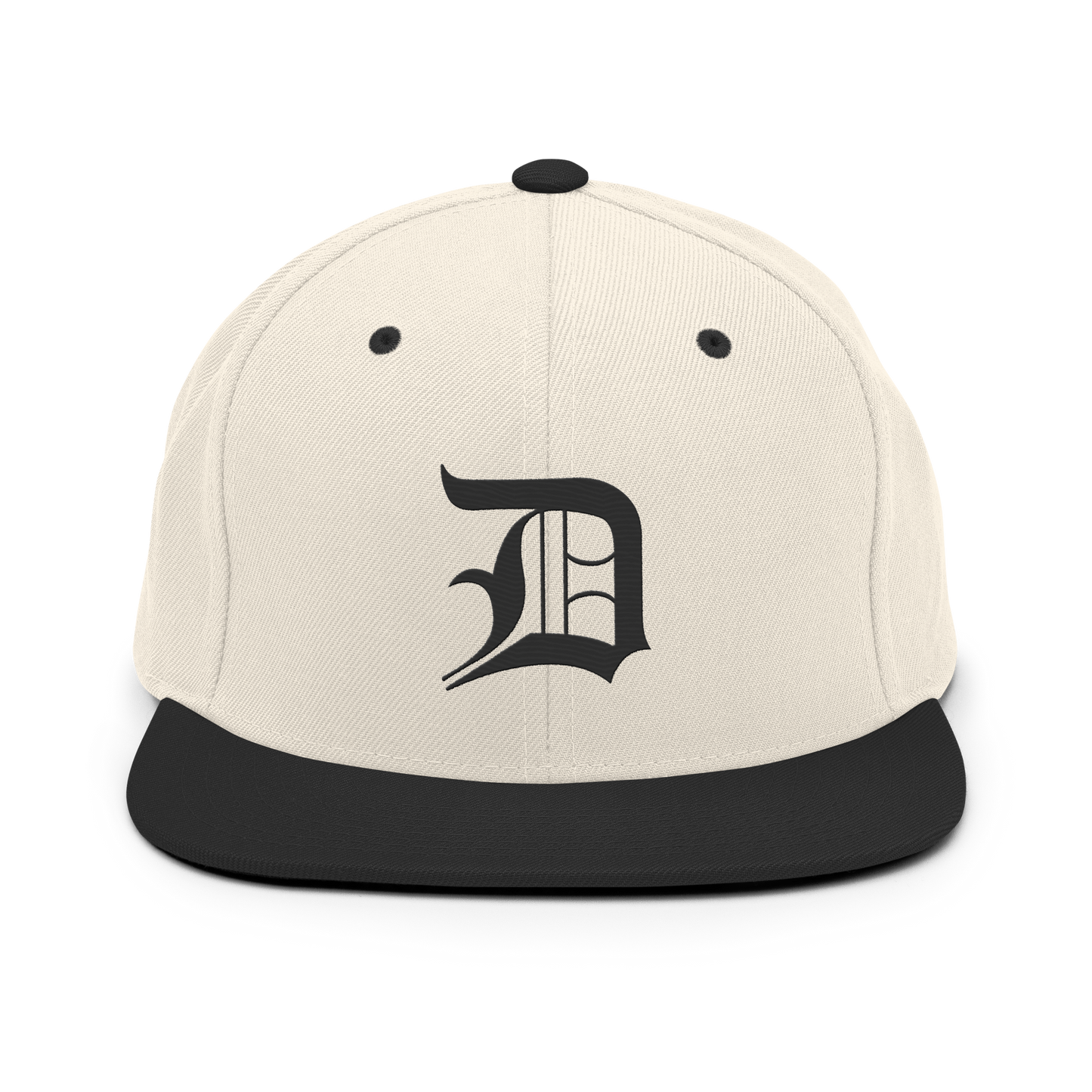 Detroit 'Old English D' Vintage Snapback | Black