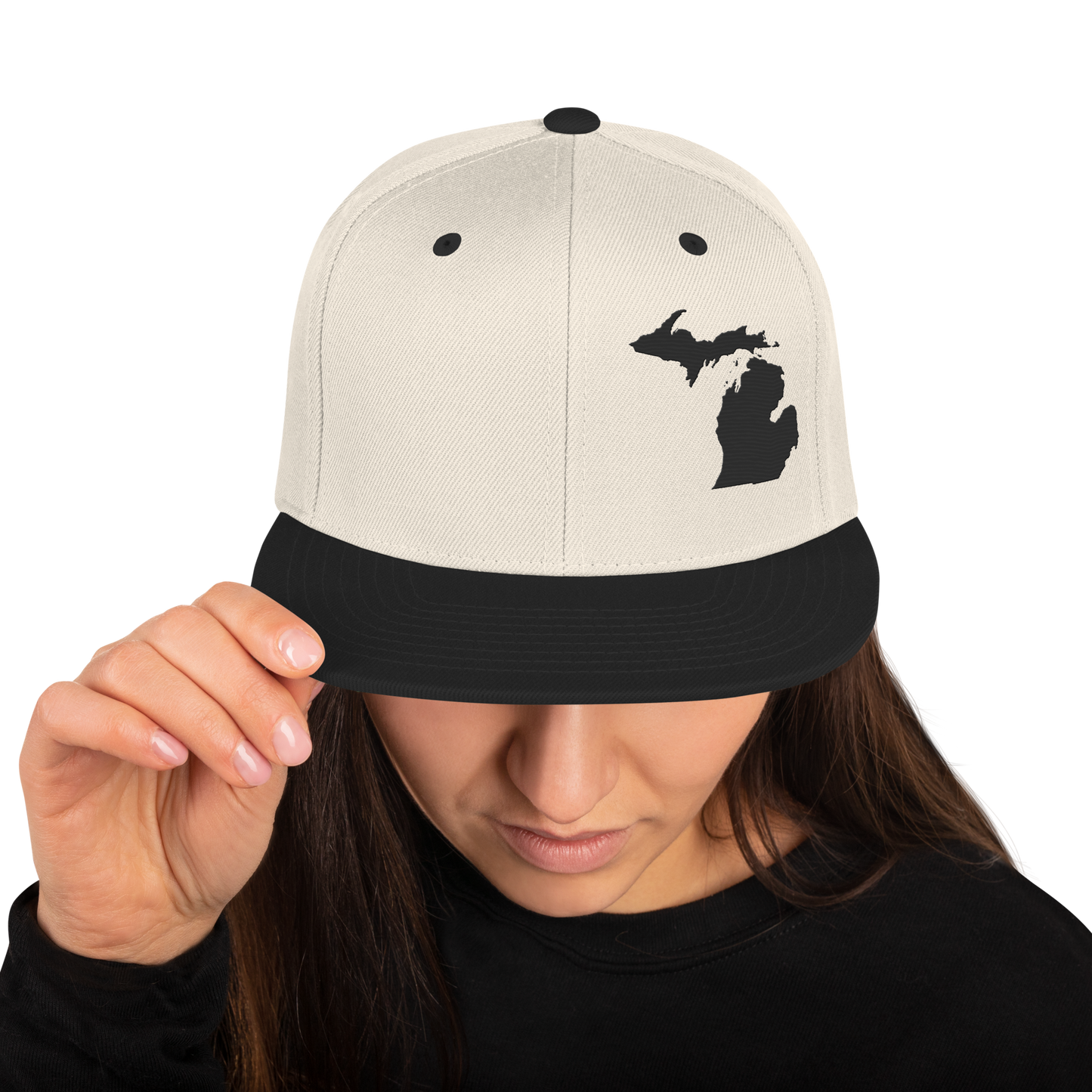 Michigan Vintage Snapback | Black Outline