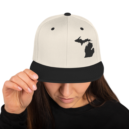 Michigan Vintage Snapback | Black Outline