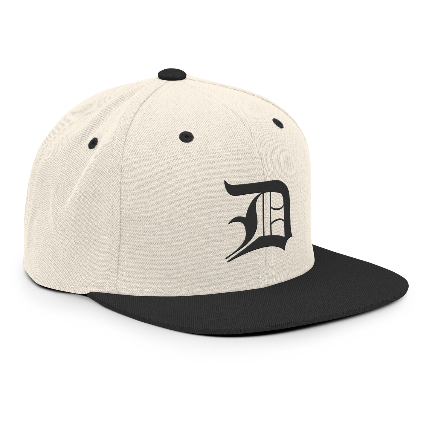 Detroit 'Old English D' Vintage Snapback | Black