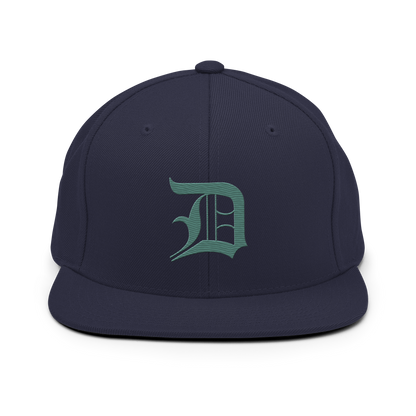 Detroit 'Old English D' Vintage Snapback (Copper Green)