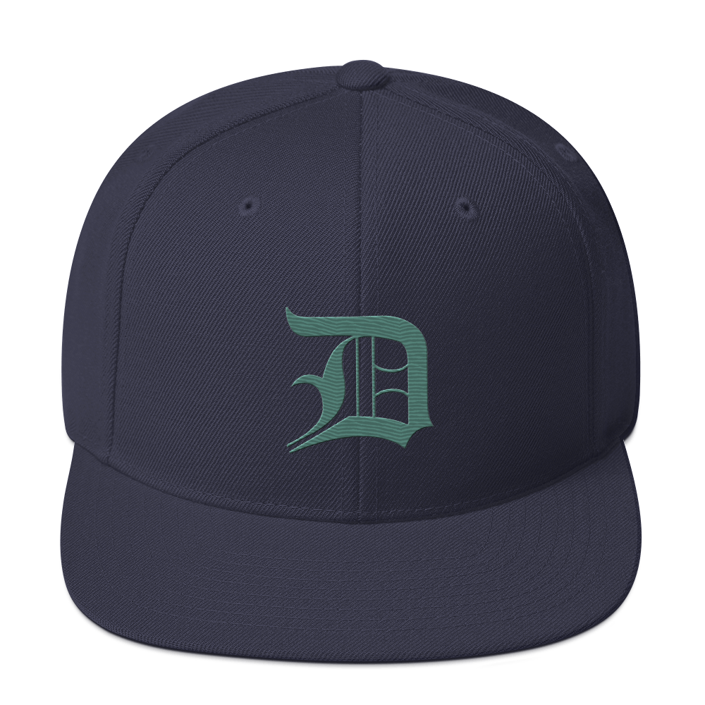 Detroit 'Old English D' Vintage Snapback (Copper Green)