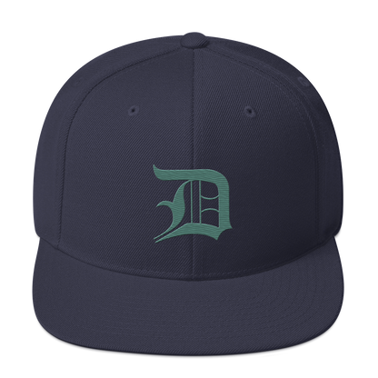 Detroit 'Old English D' Vintage Snapback (Copper Green)