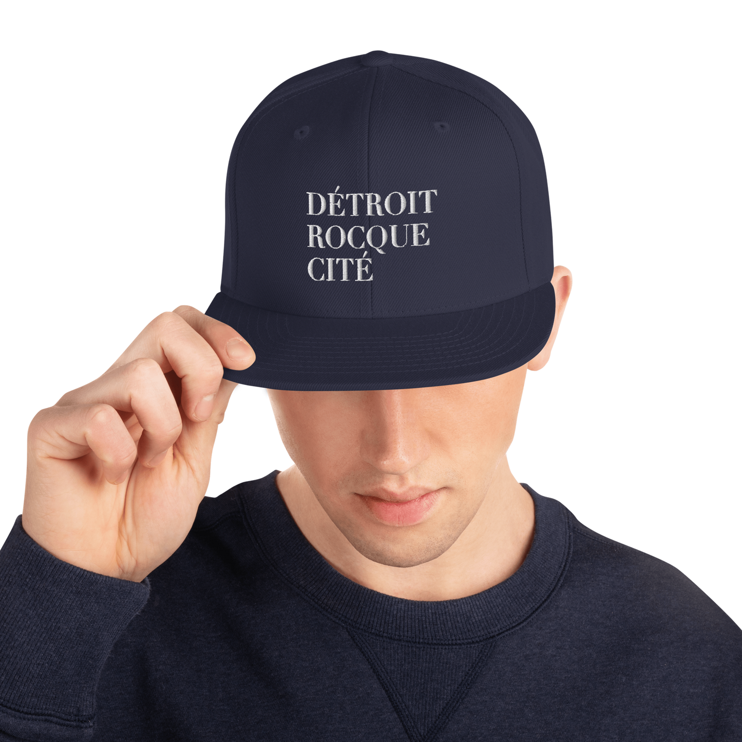 'Détroit Rocque Cité' Vintage Snapback (White Emb.)