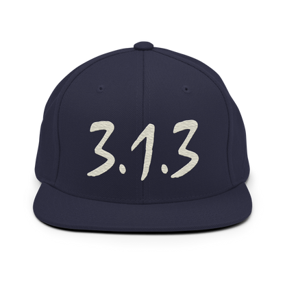 Detroit '313 Vintage Snapback (Ivory Compton Font)