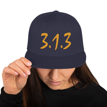 Detroit '313 Vintage Snapback (Gold Compton Font)