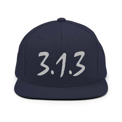 Detroit '313 Vintage Snapback (Platinum Compton Font)