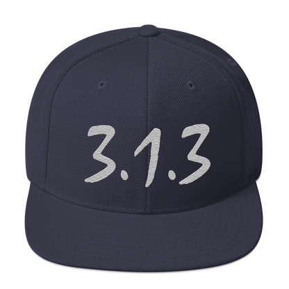 Detroit '313 Vintage Snapback (Platinum Compton Font)