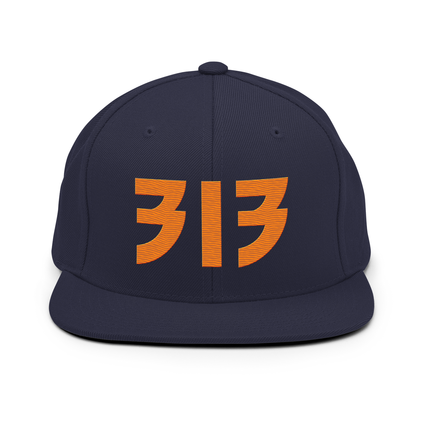 Detroit '313' Vintage Snapback (Glam Rock Font) | Orange