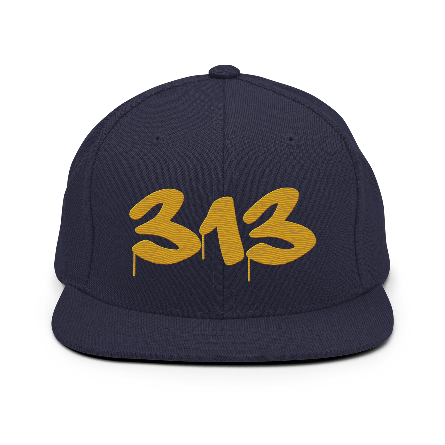 Detroit '313' Vintage Snapback (Tag Font) | Gold