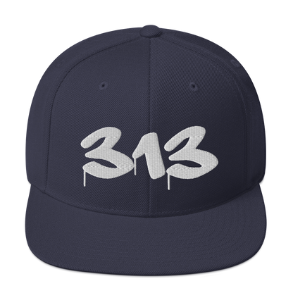 Detroit '313' Vintage Snapback (Tag Font)