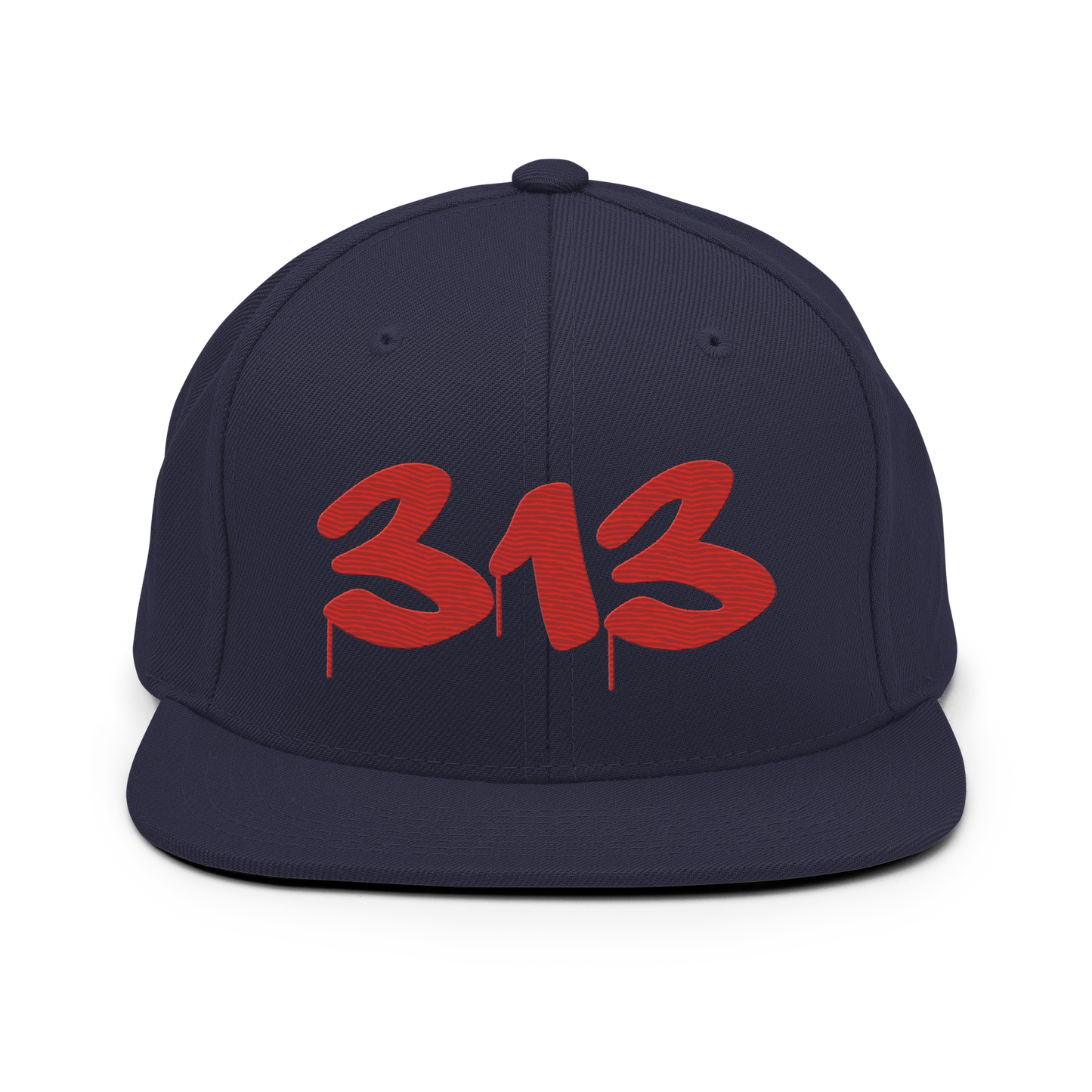 Detroit '313' Vintage Snapback (Tag Font) | Aliform Red