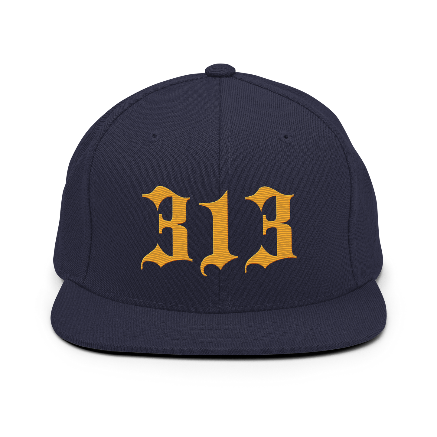 Detroit '313' Vintage Snapback (Old English Font) | Gold