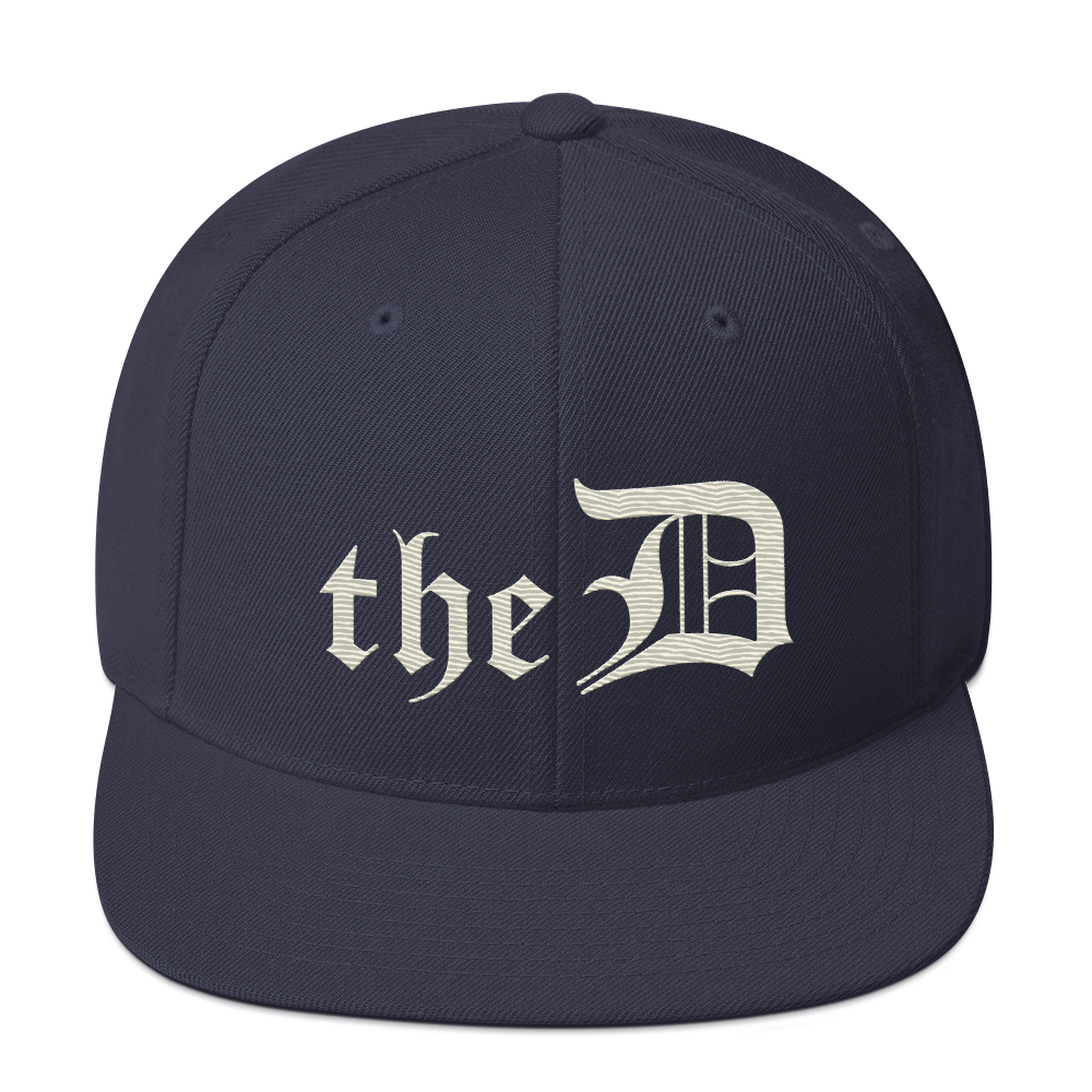 Detroit 'The D' Vintage Snapback | Ivory White