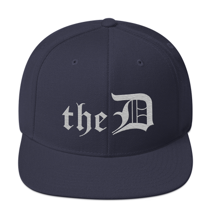 Detroit 'The D' Vintage Snapback | Platinum