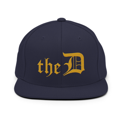 Detroit 'The D' Vintage Snapback | Gold