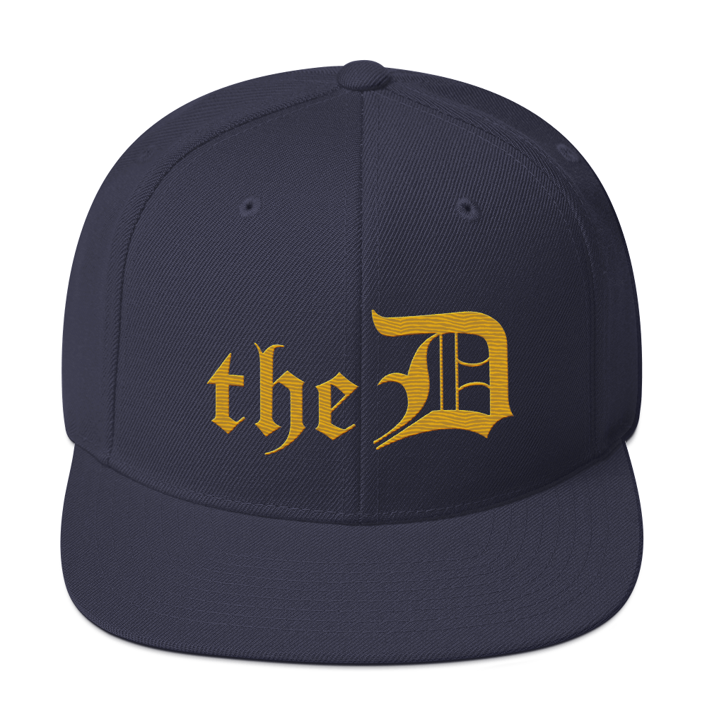 Detroit 'The D' Vintage Snapback | Gold