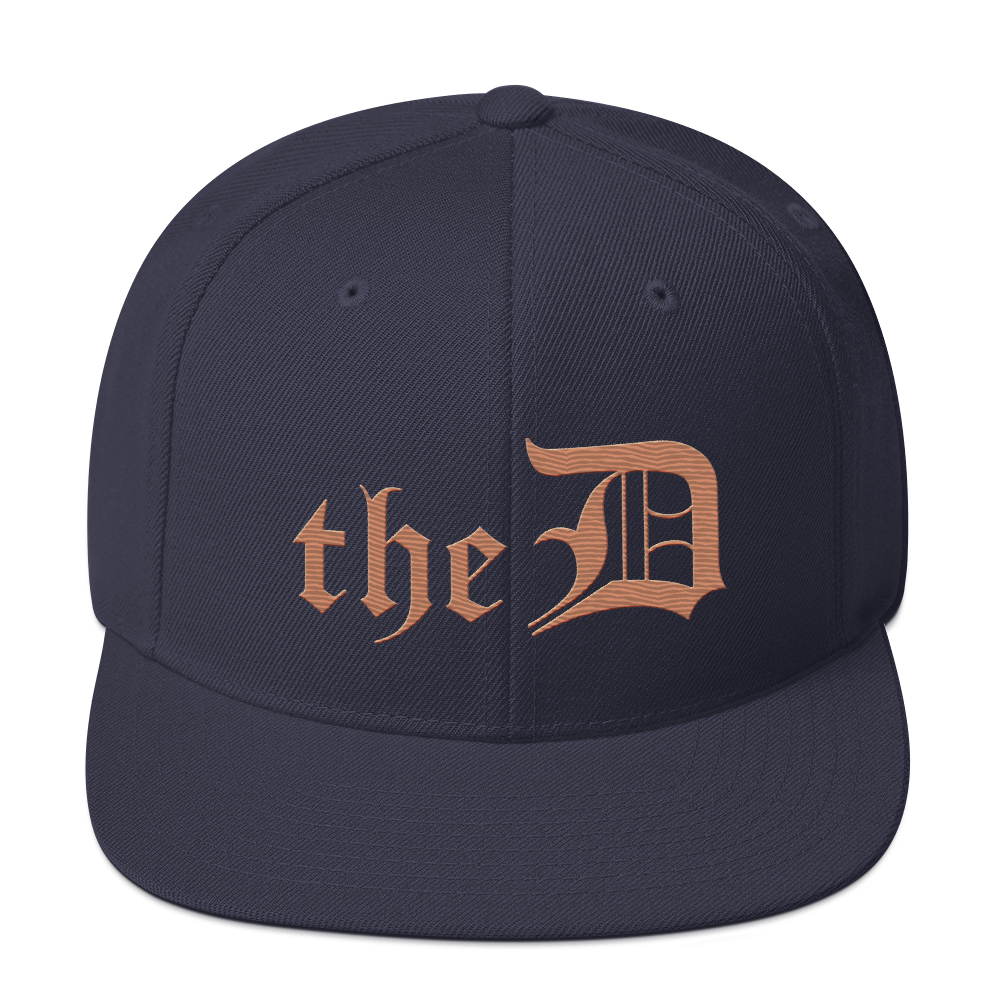 Detroit 'The D' Vintage Snapback | Copper