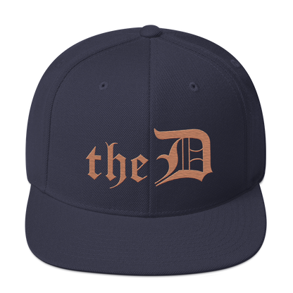 Detroit 'The D' Vintage Snapback | Copper