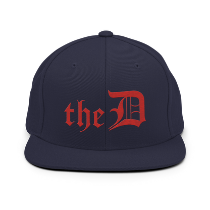 Detroit 'The D' Vintage Snapback | Aliform Red