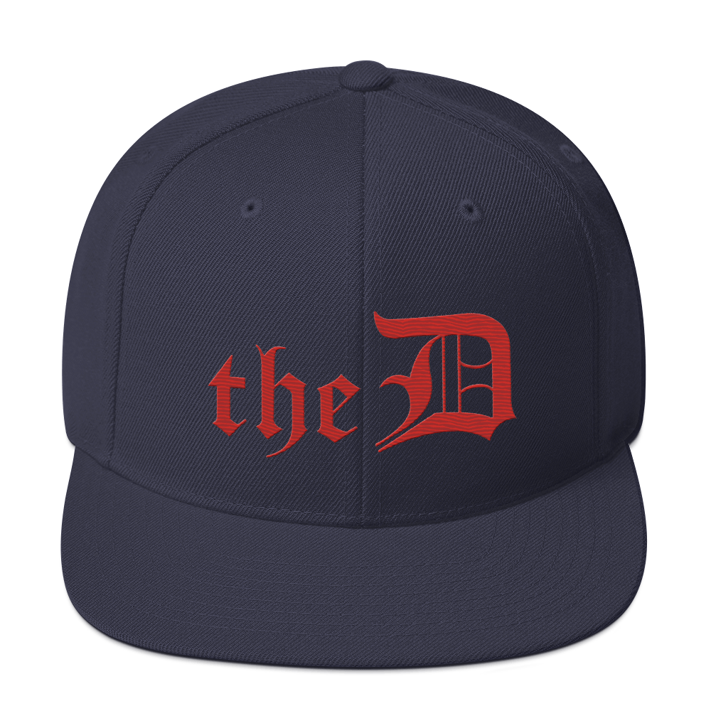 Detroit 'The D' Vintage Snapback | Aliform Red