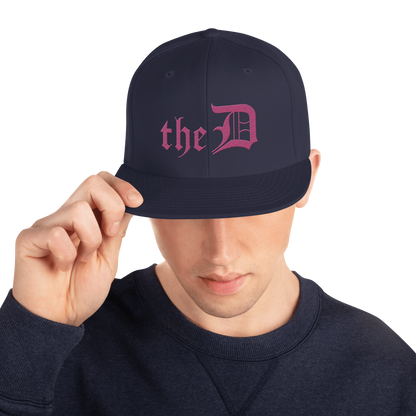 Detroit 'The D' Vintage Snapback | Apple Blossom Pink