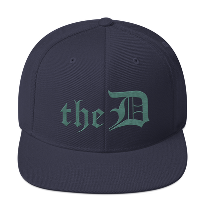 Detroit 'The D' Vintage Snapback | Copper Green