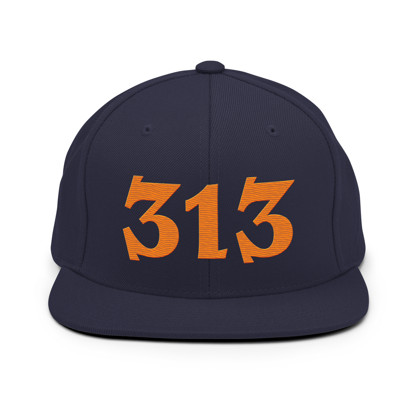 Detroit '313' Vintage Snapback (Angry Font) | Orange