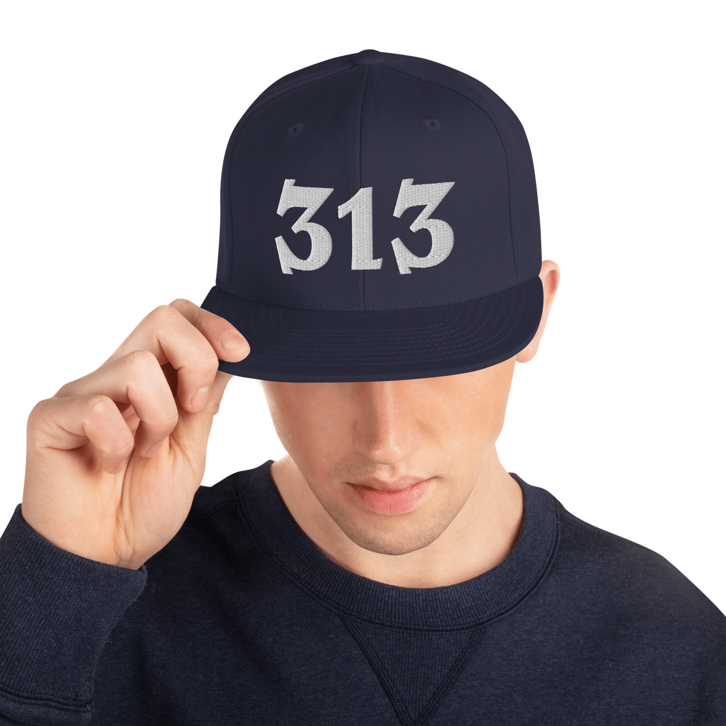 Detroit '313' Vintage Snapback (Angry Font)